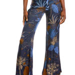 Farm Rio NWT  Flare Pants Night Jungle Navy Blue XL Photo 0