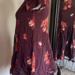 Silence + Noise XS Maroon Floral Dress Photo 2