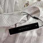 T Tahari  White Eden Sweater Cardigan size Large Long Sleeve Mesh Knit Photo 8