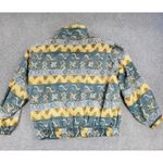 VINTAGE Otello Pelle Silk Track Suit M Green Yellow Print Shoulder Pads 80s Size M Photo 2