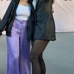 Shasa Black And White Newspaper Turtleneck Crop Top Photo 5