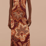 Farm Rio  Leopard Paisley Maxi Slip Dress  Photo 0