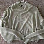 H&M Light Green Crop Sweater Photo 0