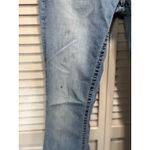 Miss Me Easy Boot Denim Jeans Embroidered/Gems Light Wash Logo Size 30 Mid Rise Photo 3