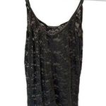 Michael Stars  Sheer Lace Cami Blouse in Grey One Size Photo 3