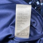 Free People NWT! Sparkly Navy Sequin Snap-Front Mini Shirt Dress Size M Holiday Photo 9