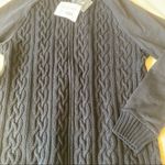 Croft & Barrow Women’s Craft & Barrow Cable Knit zip Front Black Cardigan/Sweater Photo 1