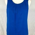 Jones New York royal blue stitch pleated top size 4 Photo 0