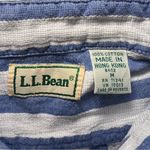 VTG 80s LL Bean Button Up Shirt Women’s M Blue White‎ Stripes Cool Weave Coastal Size M Photo 2