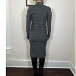 Wild Fable  Black White Striped Midi Dress with Thigh Slit Size XS Photo 1