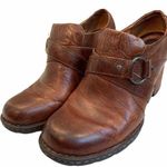 BORN W11929 Leather Heeled Loafers. Brown Size 7 Photo 0