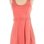 Free People  coral mini ruffle skater A-line dress Photo 0