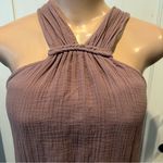 Crinkled gauze women’s 2 piece halter maxi dress Dusty Rose M Beachy coastal Size M Photo 8