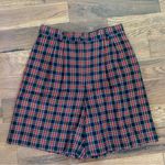 Eagles Eye Vintage Hi Rise Red Black Plaid Golf Shorts Size 12 Photo 0