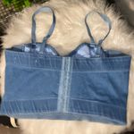 Papaya  Blue Rhinestone Embellished Crop Top Photo 8