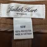 VTG Judith Hart Suede Feel Trousers Monochrome Chocolate Brown 18W Straight Leg Photo 10
