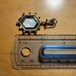 Judith Ripka 14K Sterling Silver Clad Diamonique & Mother of Pearl Earrings RARE Photo 15