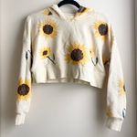Urban Outfitters Out from Under Yellow Sunflower Cropped Hoodie Sweatshirt Photo 2