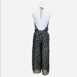 June and Hudson  Halter Black Gold Dots Jumpsuit Photo 4