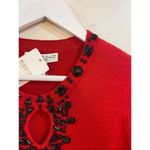 Melrose Chic NWT New York Red sweater dress beaded keyhole chest crew neck mediu Size M Photo 5