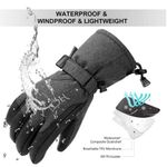 Ski Glove Winter Waterproof NWT(L) Gray Photo 4