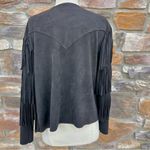 Vocal  Black Fringe Faux Suede Jacket Photo 12