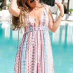 Lulus ✨ Lulu*s
Pink Relaxin Multiprint Casual Midi Dress✨ Photo 0