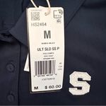 Adidas  Women’s Golf Polo Shirt Medium Navy Short Sleeve Collegiate Logo NWT Photo 4