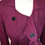 Escada Wool Evening Coat Burgundy Women's Coats Size 36 (eu) Photo 4