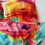 OP  Ocean Pacific Multi Colored One Piece Monokini Backless Halter Large (Jr) Photo 5