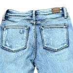 Judy Blue  Skinny Fit Beach Splash Distressed‎ Light Wash Button Fly Jeans 3/26 Photo 3