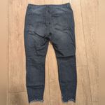 Refuge  + Plus 16 Jeans Skinny Grommet Frayed Hems Stretch Dark Wash Ripped Denim Photo 3