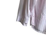 J Jill Women Tunic Top L Pink Striped Button Up Rayon Coastal‎ Preppy Beachy Size L Photo 4