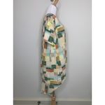 GiGio Geometric Art to Wear Overshirt Asymmetric Sz Medium Green Photo 3