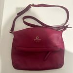 Kate Spade Starla Grant Park Crossbody Shoulder Pebbled Leather Bag Red Plum Photo 2