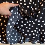 White House | Black Market  Size 10 Polka Dot Ruffle Pencil Skirt Black White Photo 7