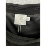 Anthropologie HD in Paris Skirt High Low Tiered Solid Black Size 8 Side Zip Photo 3