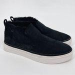 Toms  Paxton Slip On Shoes Sneakers Suede Faux Shearling Black Leather Lizard 7‎ Photo 0