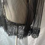 Chic Black Lace Women's Robe Size M Photo 4