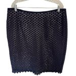 Karl Lagerfeld Navy Crochet 2 Piece Set Top and Skirt, Size 16 Photo 5