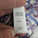 Lucky Brand  Maya Blue & Maroon Paisley Ruffle Blouse Size Small Photo 6