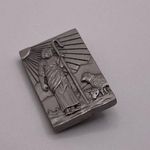 Signed Ms. Dee Pewter Shepherd On A Field With Sheep Brooch Pin Photo 1