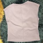 Athleta Floral Mauve Purple Bayview Ruched Short Sleeve Tee Small Photo 4