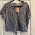 Como vintage Como‎ Vintage Womens Large Heather Gray Tie Front Dolman Sleeve NEW Photo 0