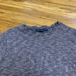 American Eagle  Knit Dress Womens Size Medium Bell‎ Sleeve Ruffle Neck Heathered Photo 1