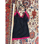Oh La La Chéri Black Lace Chemise Slip Dress Lingerie Nightie Pink Trim Sexy M Size M Photo 1