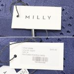 Milly NWT Dress Navy Blue Fractured Pointelle Bodycon Sheath Women’s Size Medium Photo 13