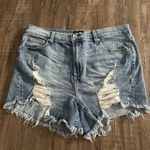 Kendall + Kylie Women’s Size 11 Ripped Shorts High Rise Blue Photo 4