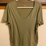 A New Day Army Green V Neck T-Shirt Photo 0