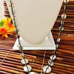 Chico's  Metal Discs on Thread Long Necklace Photo 2